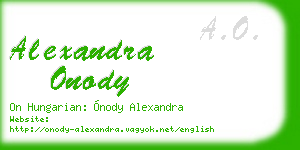 alexandra onody business card